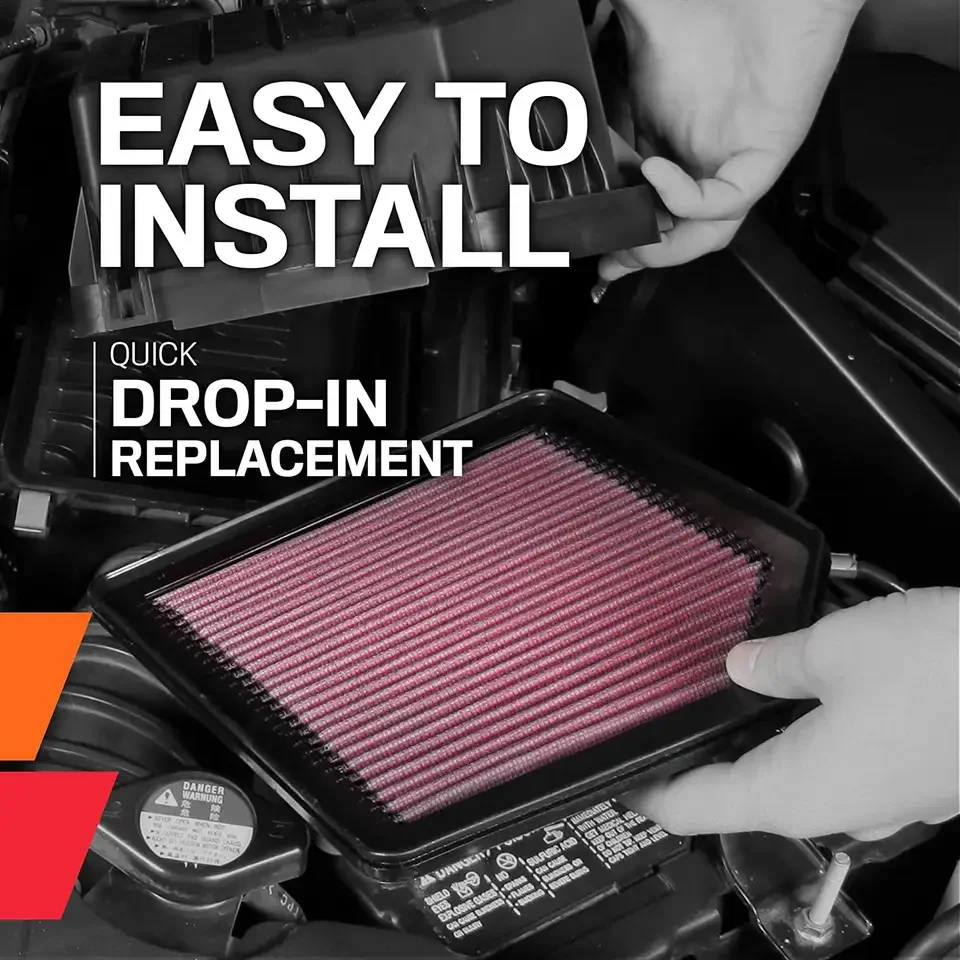 Replacement Compatible with K&N Engine Air Filter for 2002-2019 Dodge Ram Truck 33-2247 Automotive filters