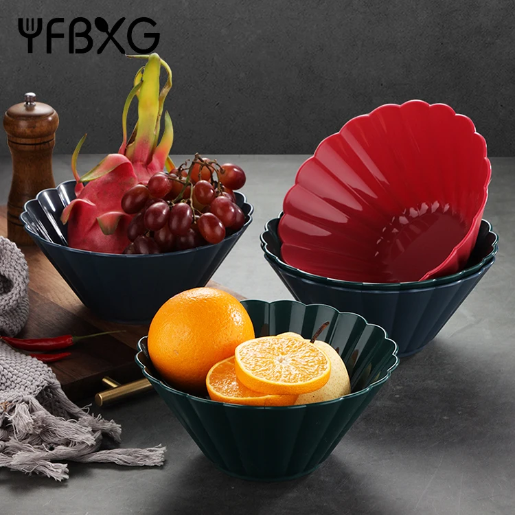 Custom wholesale PP food preparation basin salad mixing containers bowls set plastic catering