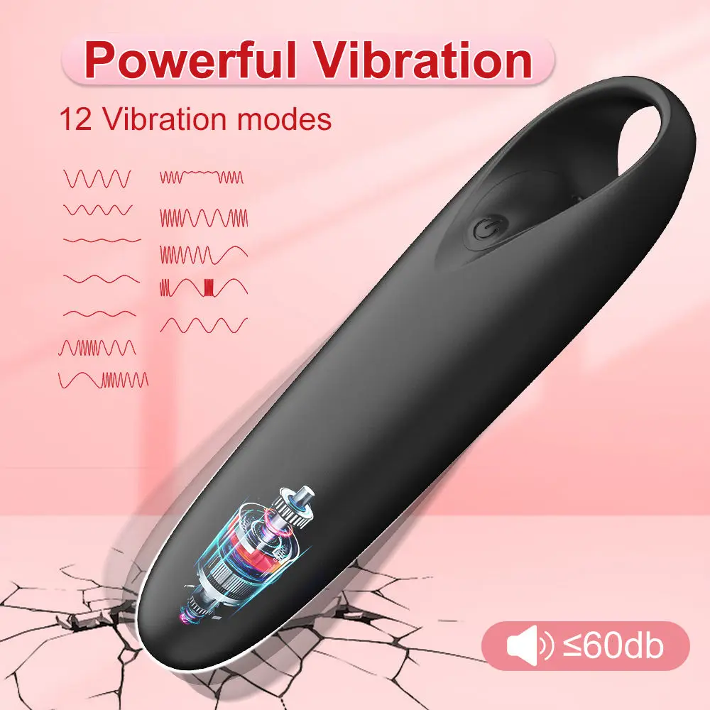 Xiao Factory hotsale   AV Masturbation Magnetic Rechargeable Mini 12 Speed Vibrating G Spot Finger Ring Women Bullet Vibrator