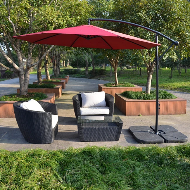 high quality huge garden umbrella white color with led light