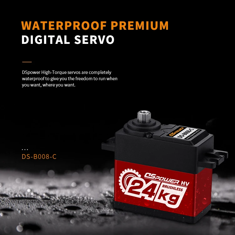 DSpower 25KG Full Metal Gear Digital Servo rc drift car parts Waterproof of Version & 25T Arm for cars RC toy Parts