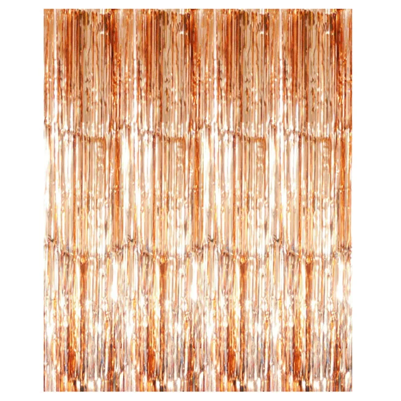 
Metallic Tinsel Foil Fringe Curtains for Party Photo Backdrop Wedding Decor 