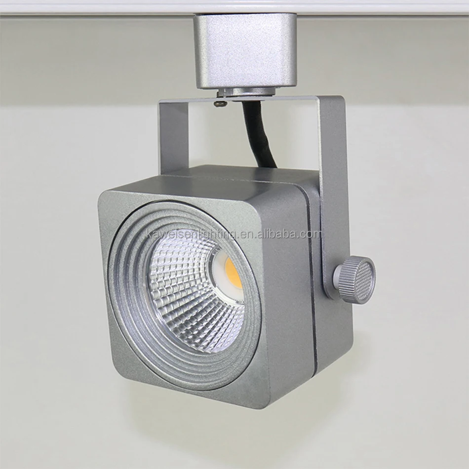 Flicker-free COB Spot Light 12w LED Track Lamp Die Cast Aluminum Movable Square Spotlight 2/3/4 Wire MR16 Track Light Housing