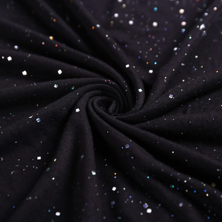 
Shaoxing viscose elastic single jersey gilding fabric 