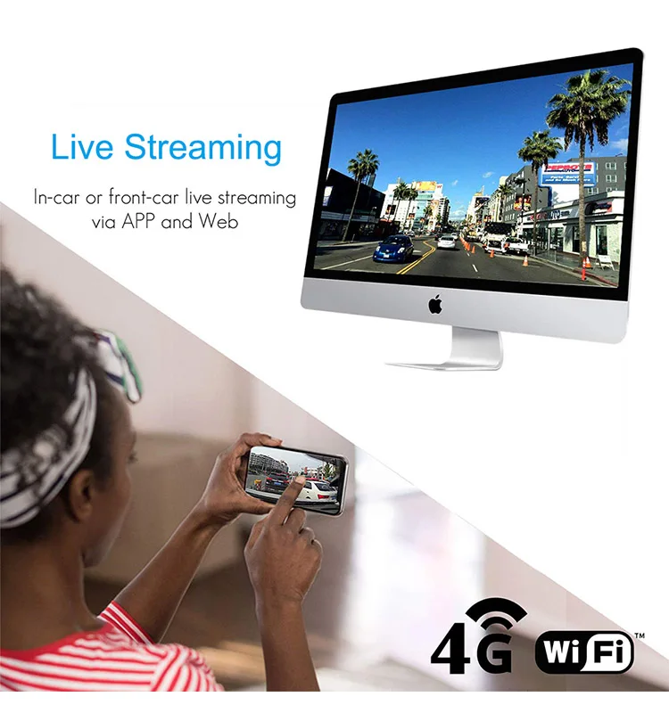 Concox Jimi JC400P AI AiVision edegcam 4G DVR wifi hotspot dual lens front and inward cam 2 channel car camera dashcam 2