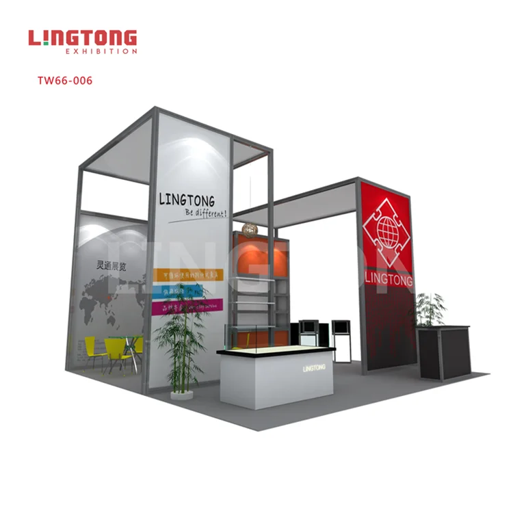 (15)Wholesale Custom Aluminum Exhibit Fair Stand Modular Outdoor Trade Show Exhibition Sales Booth