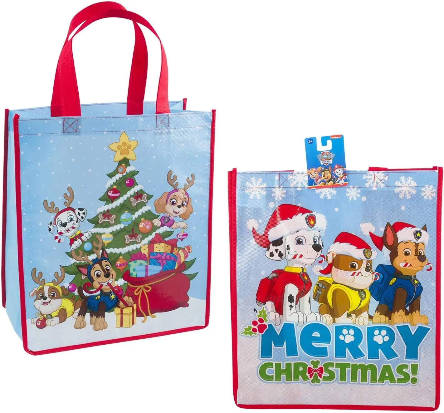 custom printed recyclable laminated fabric customized tote pp non-woven Christmas shopping bag