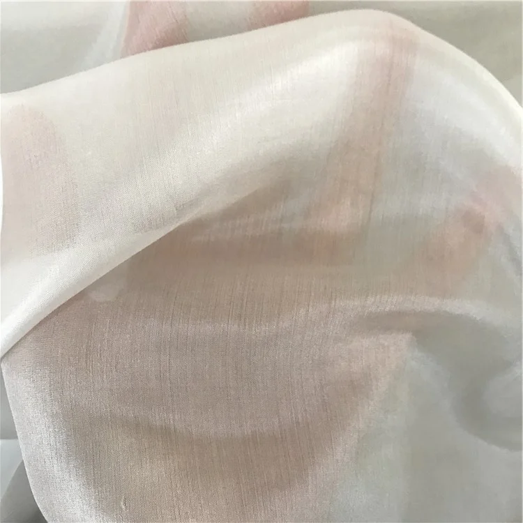 
Organic Undyed White Silk Habotai Pongee Fabric 5mm Habotai Silk Fabric for batik painting printing 