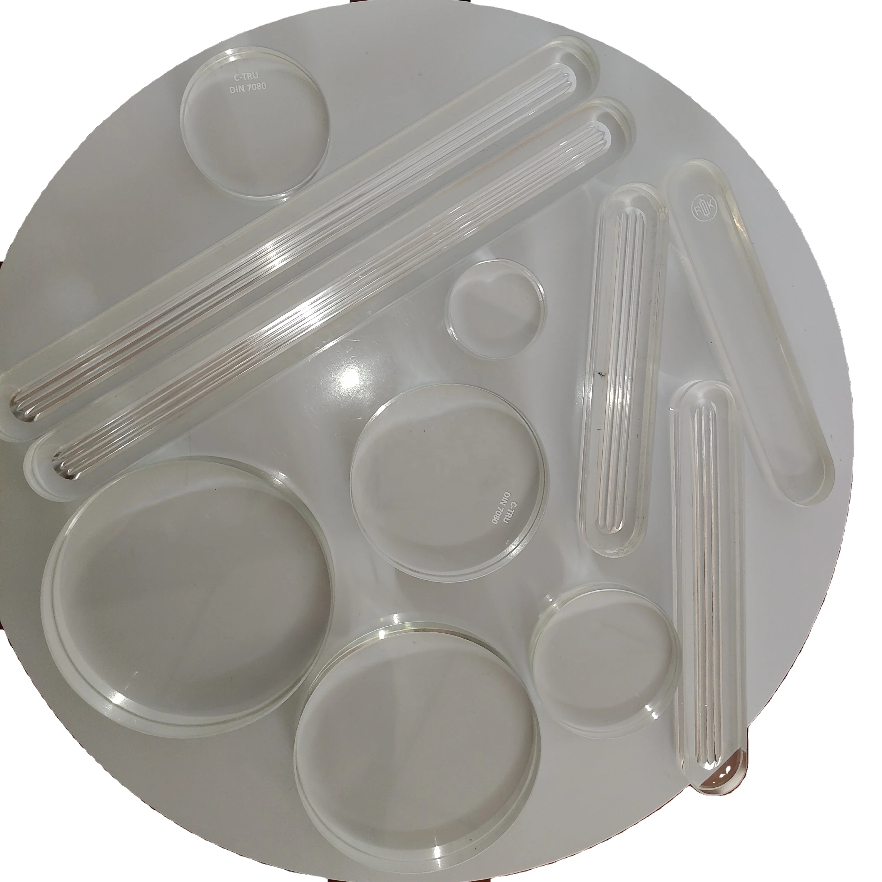 Pyrex borosilicate 3.3 safety toughened Maxos Optical Use heat-resistant Round Shape sight circular klinger clear sight glass