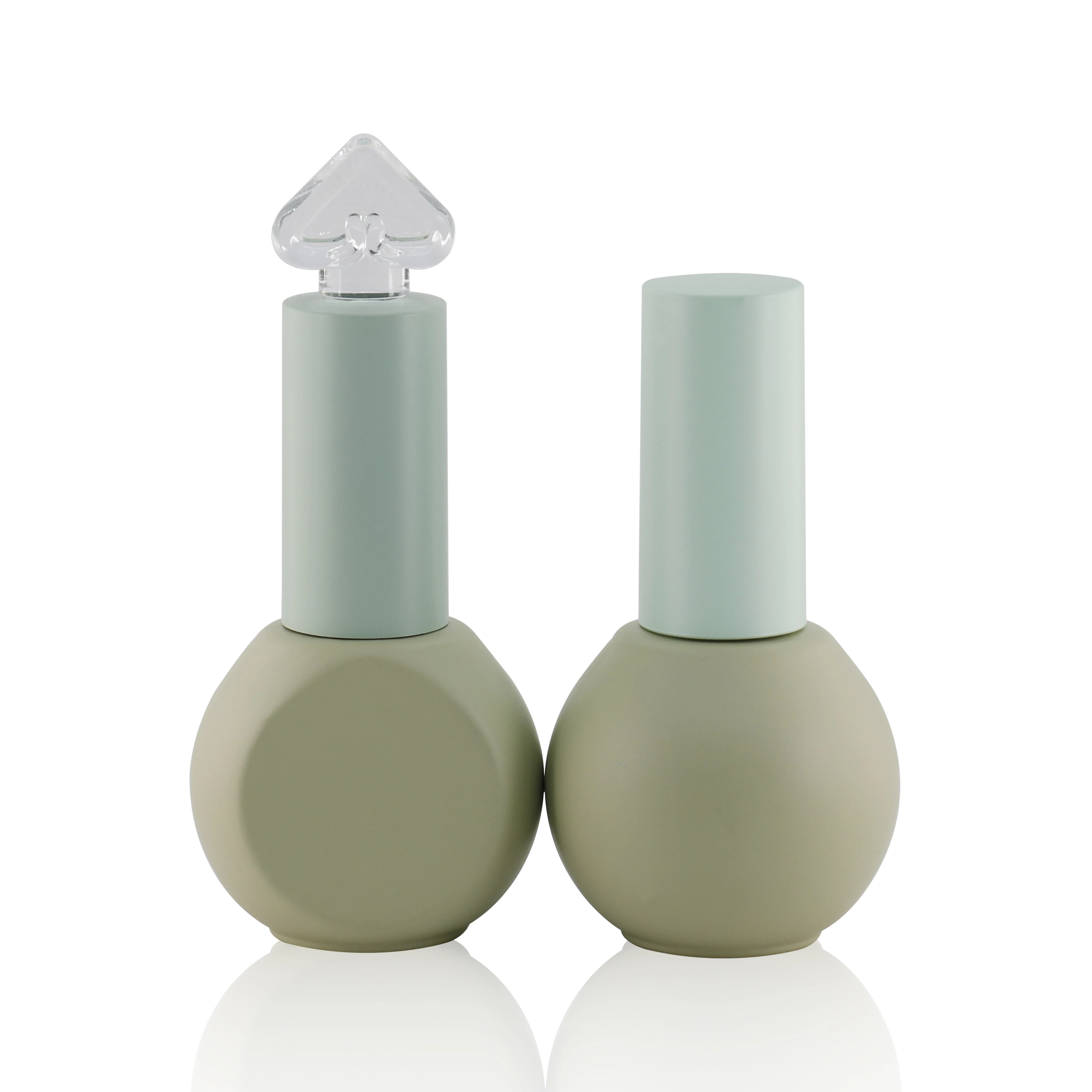 factory OEM custom coated empty uv gel nail polish glass bottle with silver caps and flat dupont brush