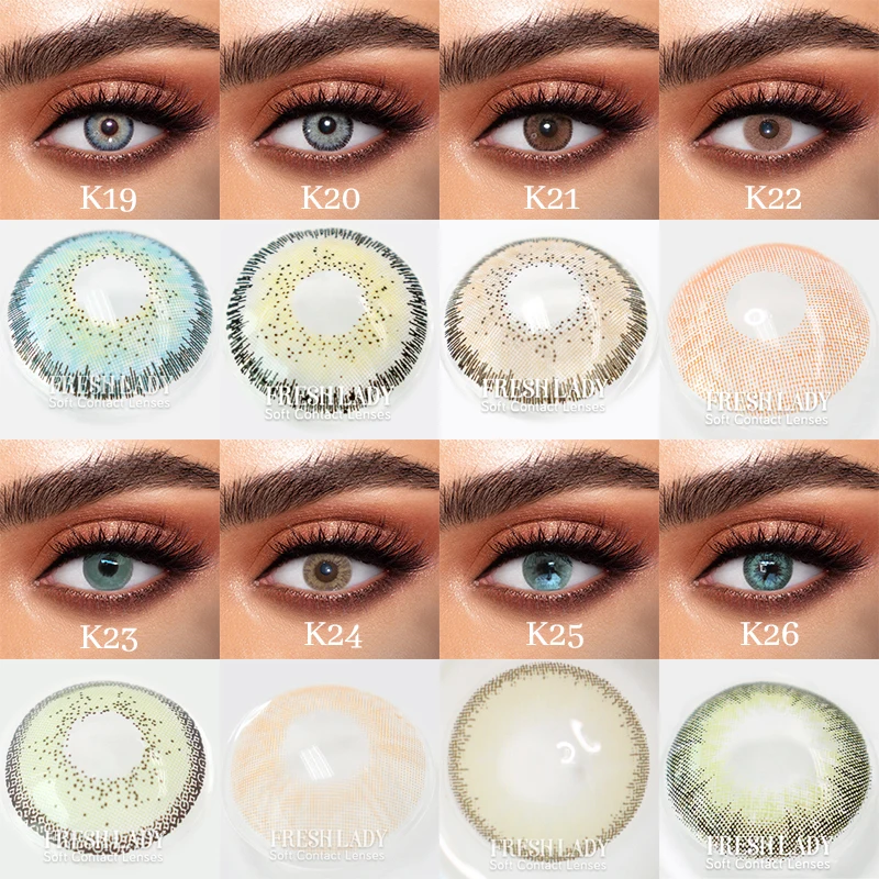 Fresh Lady Dawn Green lentes de contacto de colores cosmetic contact color eye lenses