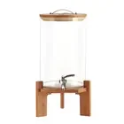2024 NEW Design 10 Liter High Borosilicate Glass Large Jar with Wooden Lid