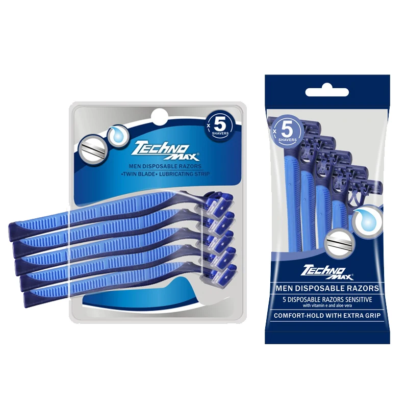 Twin Blade Rubber shaving razor Pivoting Razor for Men