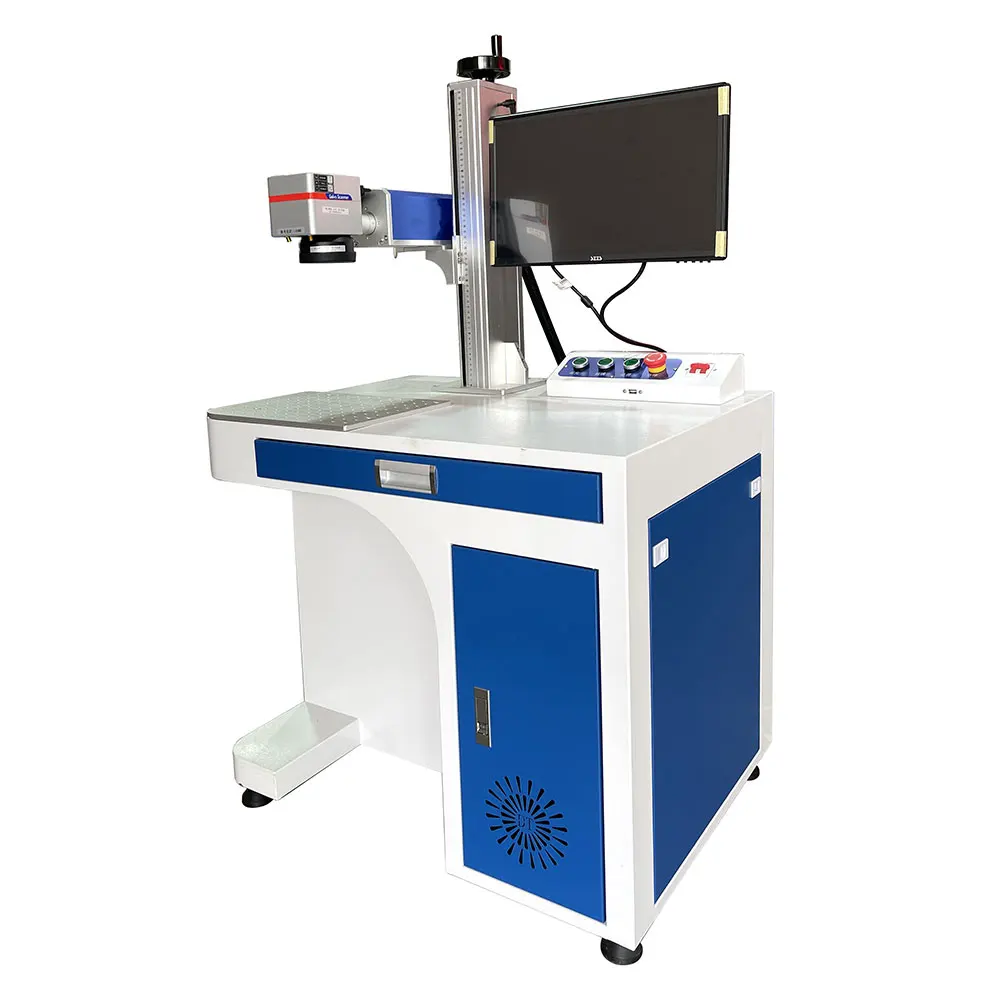 Customized desktop 20w 30w 50w Fiber Laser Marking Machine Laser Printing Machine for plastic metal