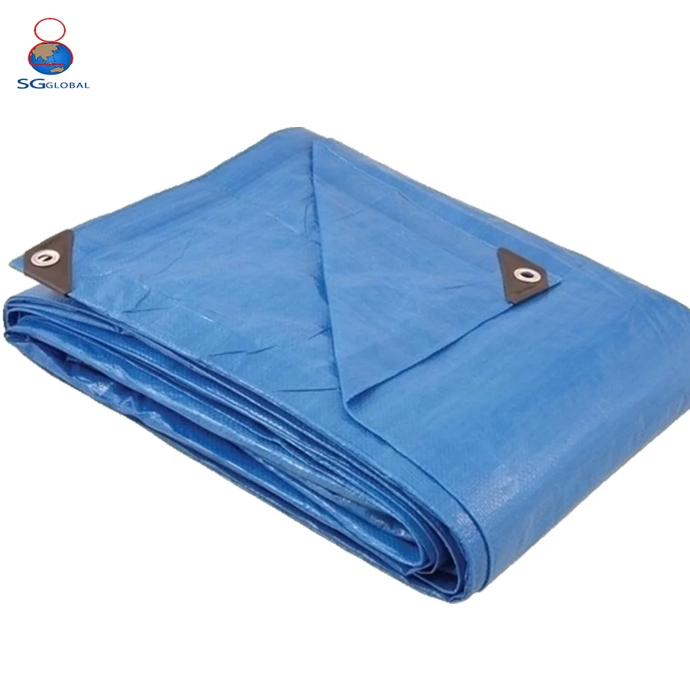Fireproof Tent Laminated Heavy Duty Tarpaulin Fabric Sheet Virgin PE Tarp Plastic GRS CE Certified Waterproof Coated Blue Woven