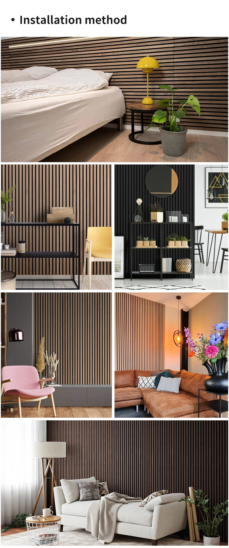 Hot Sales soundproof  Competitiveness Rustic Antique Oak Acoustic Wood Panels with Black Acoustic Felt