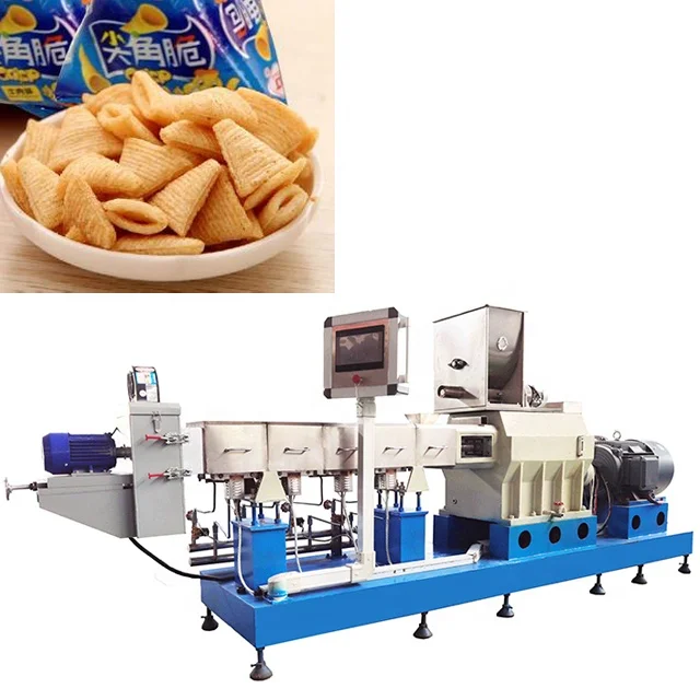 corn tortilla chips making machine fried wheat flour puffed snack machines shell extruded snacks production line