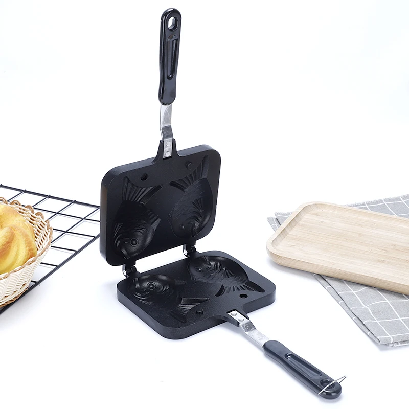 Double Sided Japanese Taiyaki Fish Shaped Casting Mold Pancake Waffle Maker