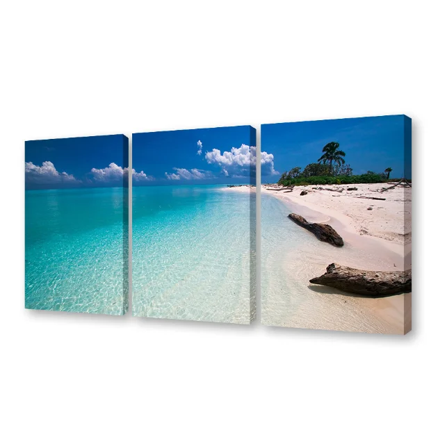 Beach scenery Art Custom Canvas Prints Abstract Decorative Wall Painting For Home Decor Hotel Custom Wall Art