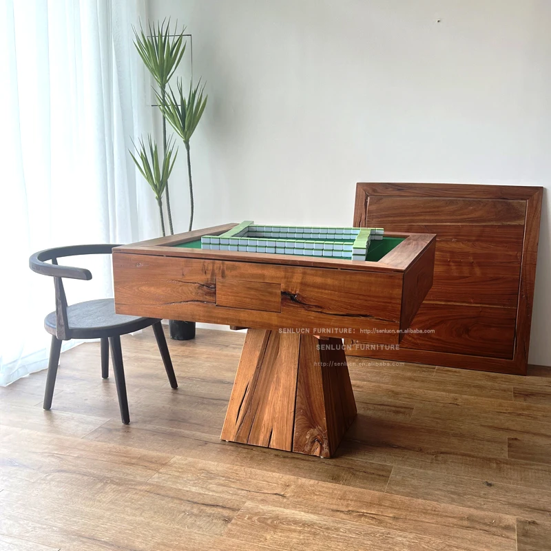 Newly Upgraded Quality Luxury Style Silent Home Multiplayer Smart Soild Wood Mahjong Table