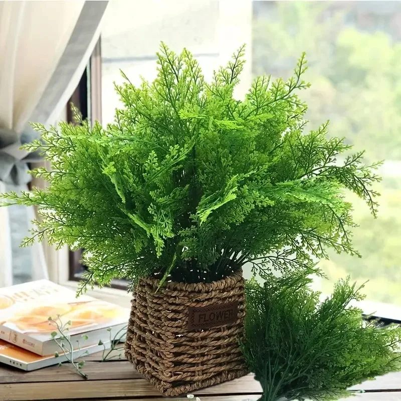 YM Wholesale Artificial Maidenwort Fern Bouquet Plastic Greenery Shrubs Pine Grass Plant for the Wedding&Hotel&Home Decoration