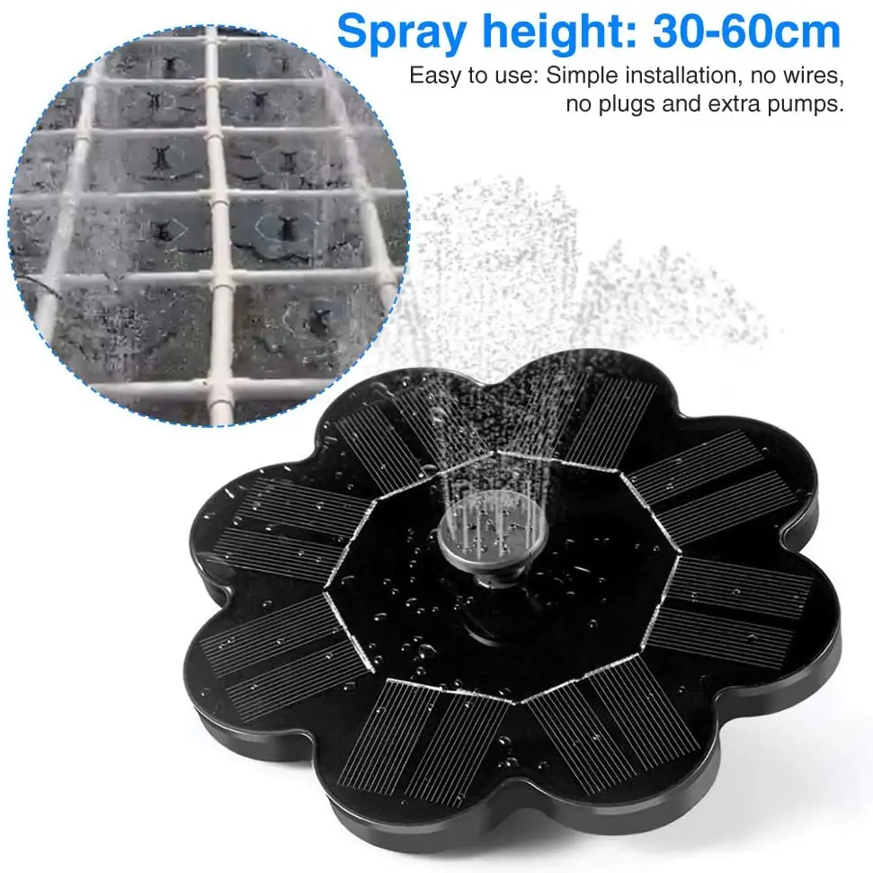 Garden Floating Plants Watering Power Fountains Pool Home Garden Fish Pond Water Pump Solar Water Pump Fountain