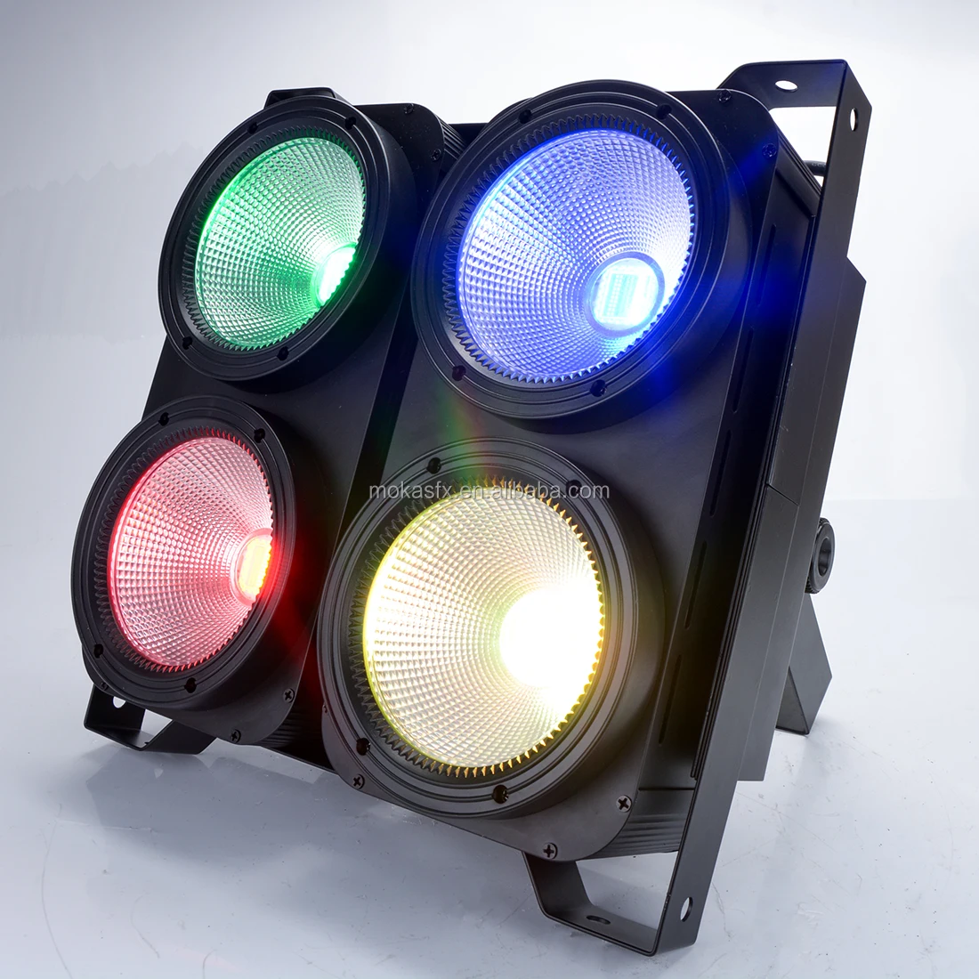 RGB 3in1 4-Eye Led COB Blinder Light 4x100W  Disco Stage Lights