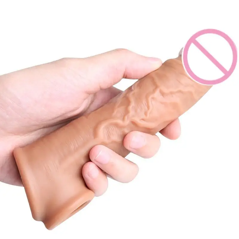 Channel Best selling Best Quality Factory Direct Sale new design penis sleeve belt silicone condom dildo sleeve sextoy