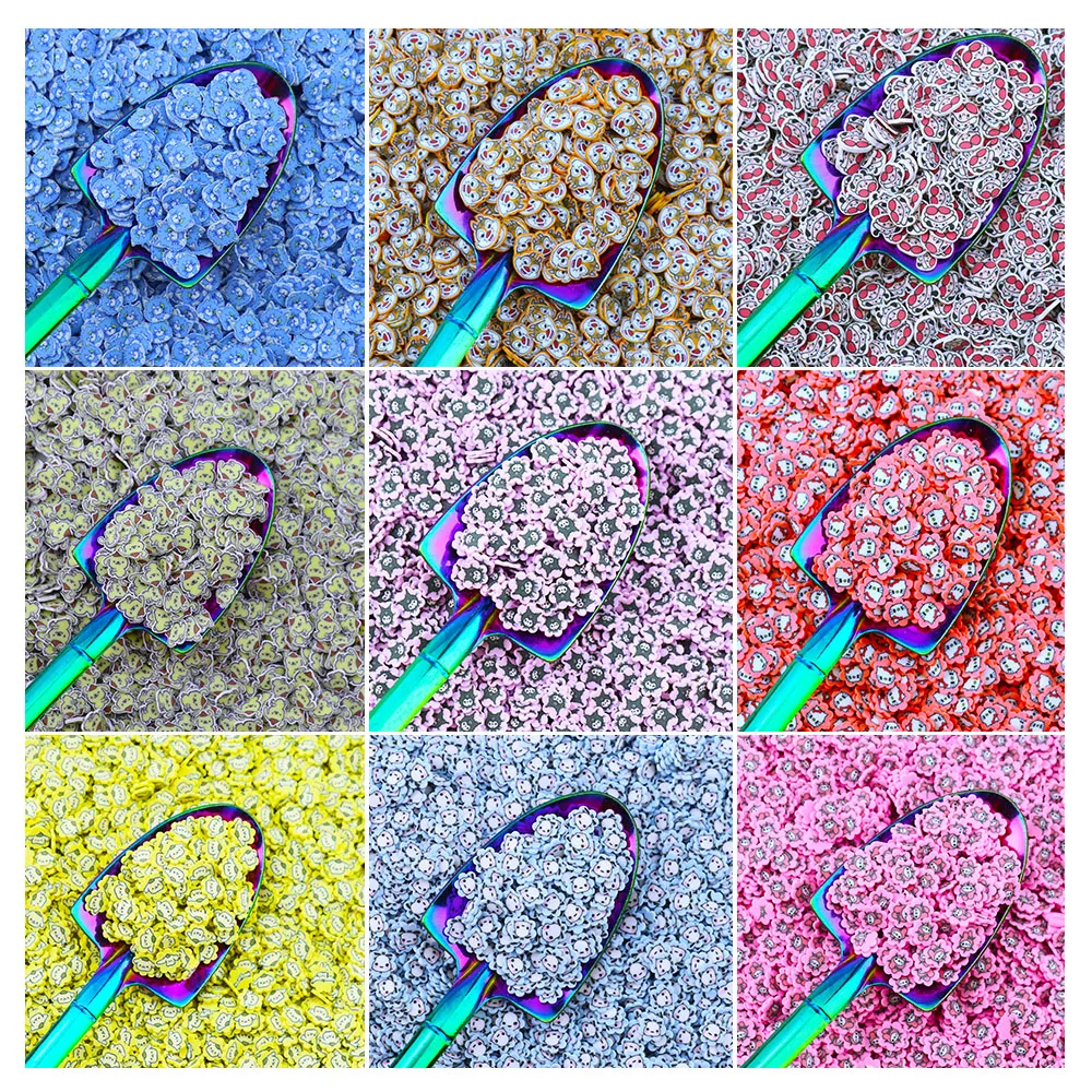 1KG Cartoon Character Sanlio Polymer Clay Sprinkles Slices Mix For Slime