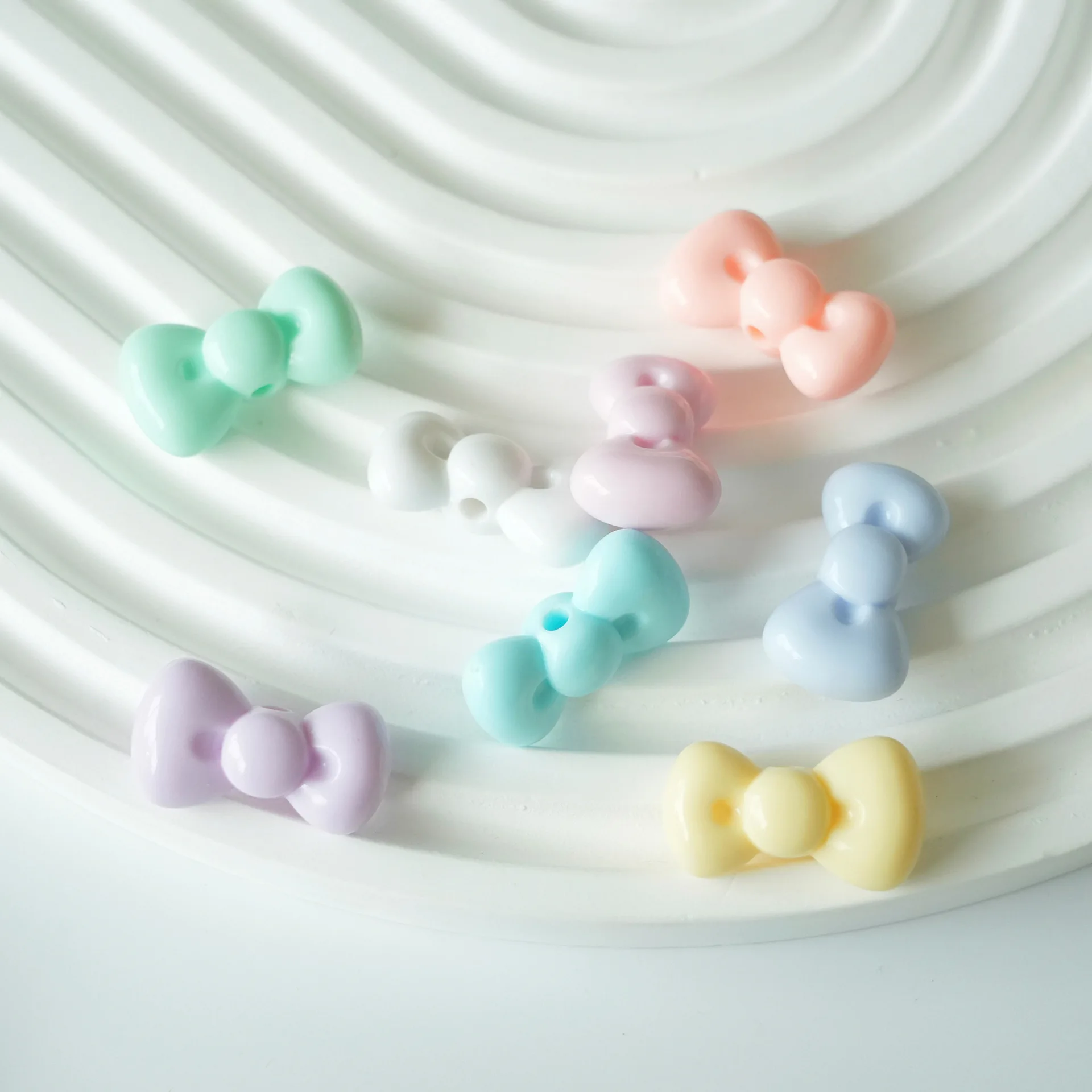 DIY fashion cream cube heart bow star shape acrylic beads charm for jewelry keychain phone strap making accessories wholesale