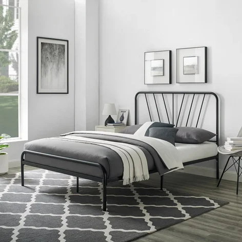 Best Selling Modern Metal Bed Frame Easy Assembly Customizable Design