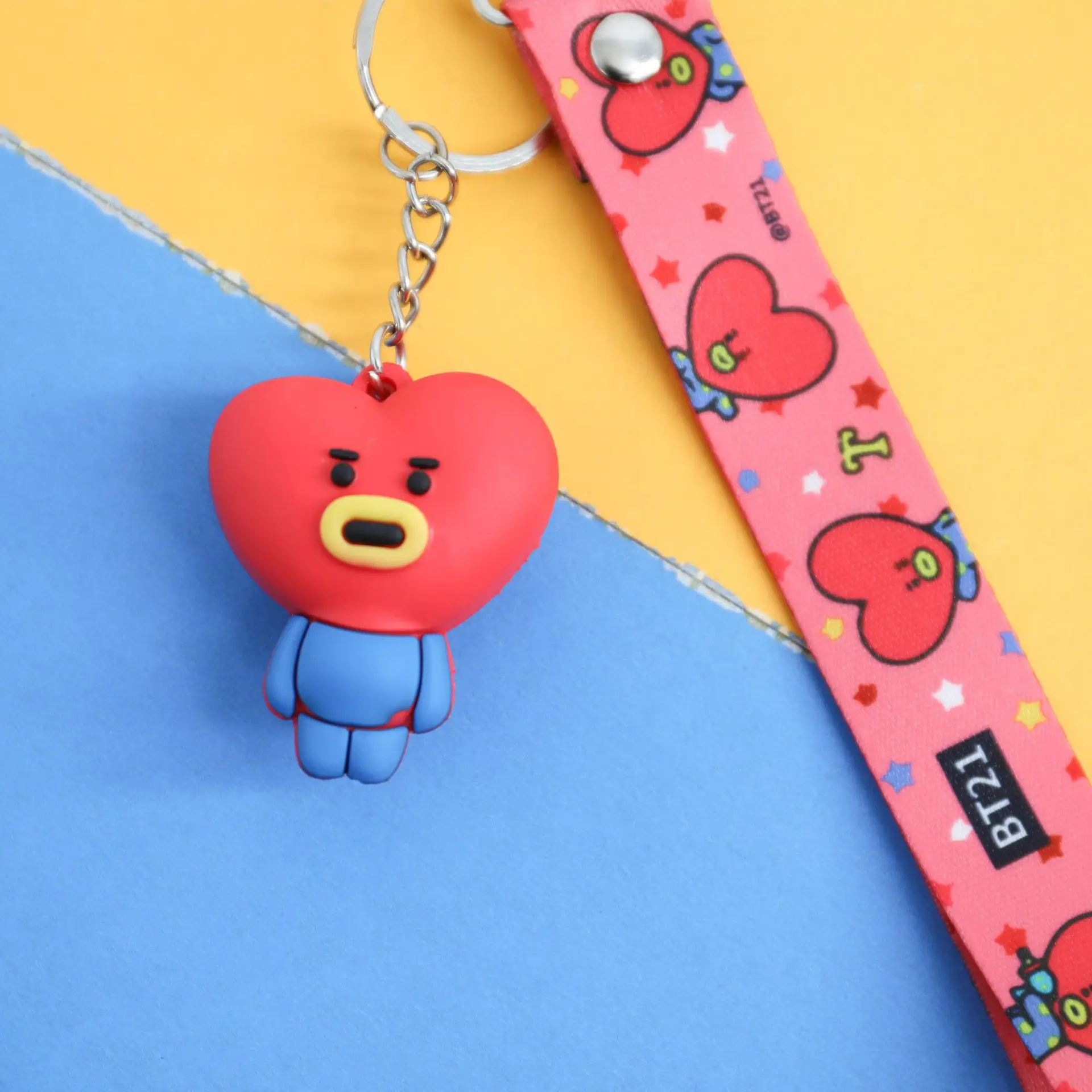 New Korean bt21 bulletproof youth group cartoon doll key chain bag pendant BTS