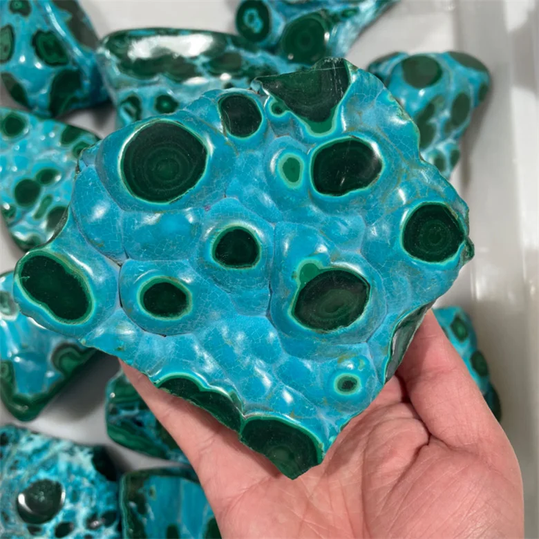 High Quality Natural Polished Chrysocolla Malachite Mineral Specimen Raw Rough Crystal Cluster Stone For Sale