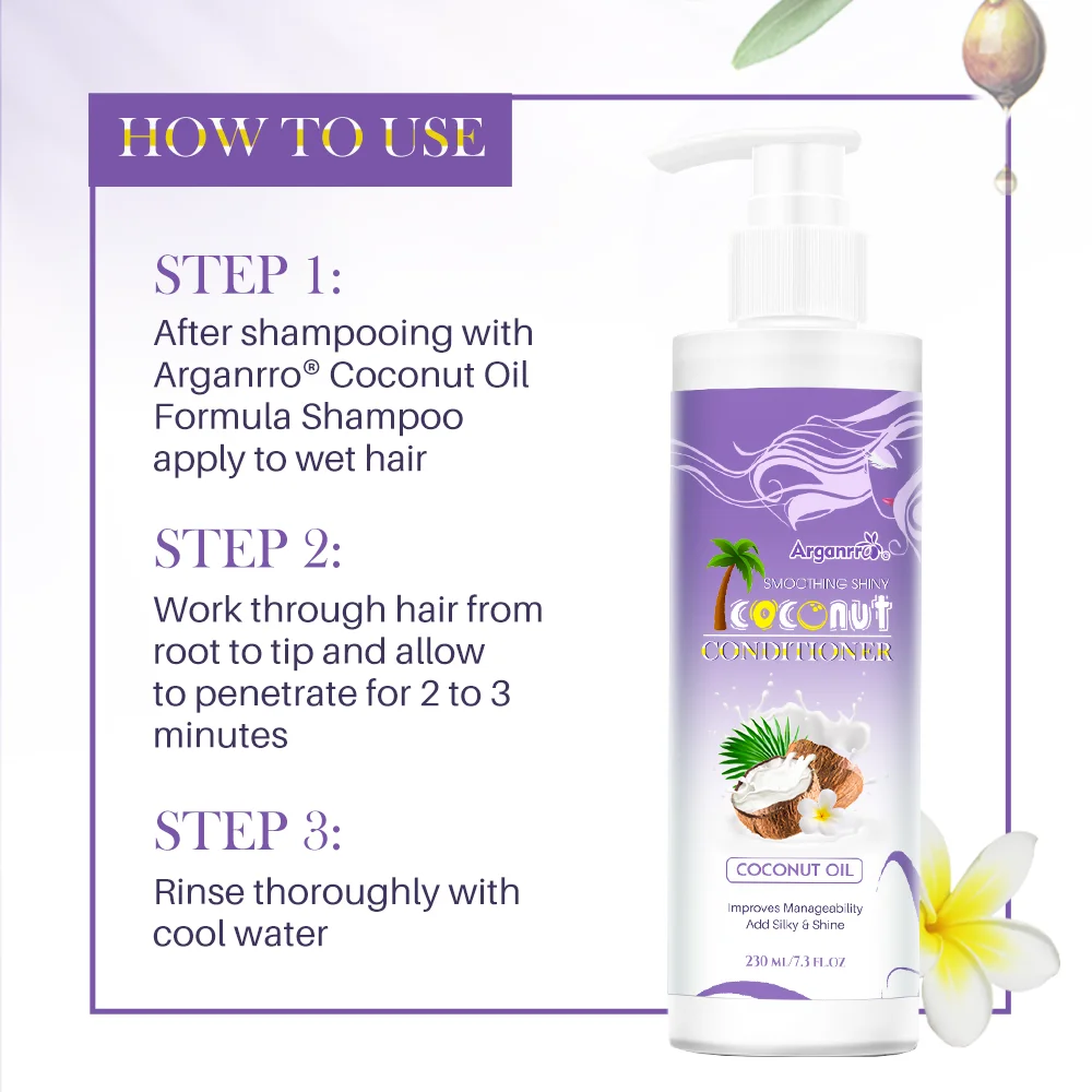 Private Label African American Hair Care Products Coconut Oil Care Set For Daily Damage Repair