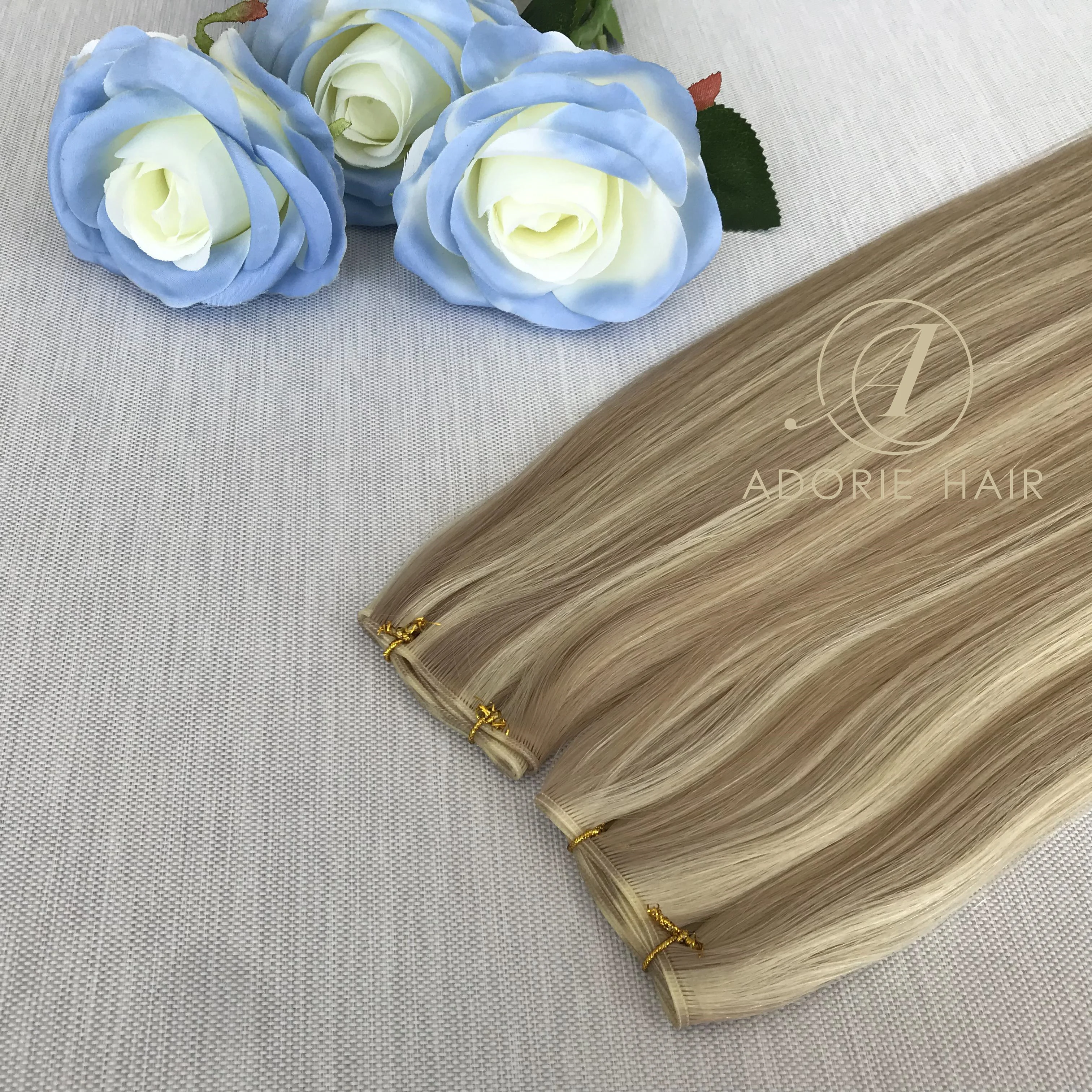 100% Unprocessed European Virgin Ultra Thin Tape Hair Turkey Double Drawn Curly Skin Tape Genius Weft Extensions