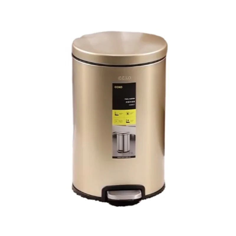 Brand New Stainless Steel Mini Round 5L Kitchen Trash Can with Foot Pedal Hotel Trash Can