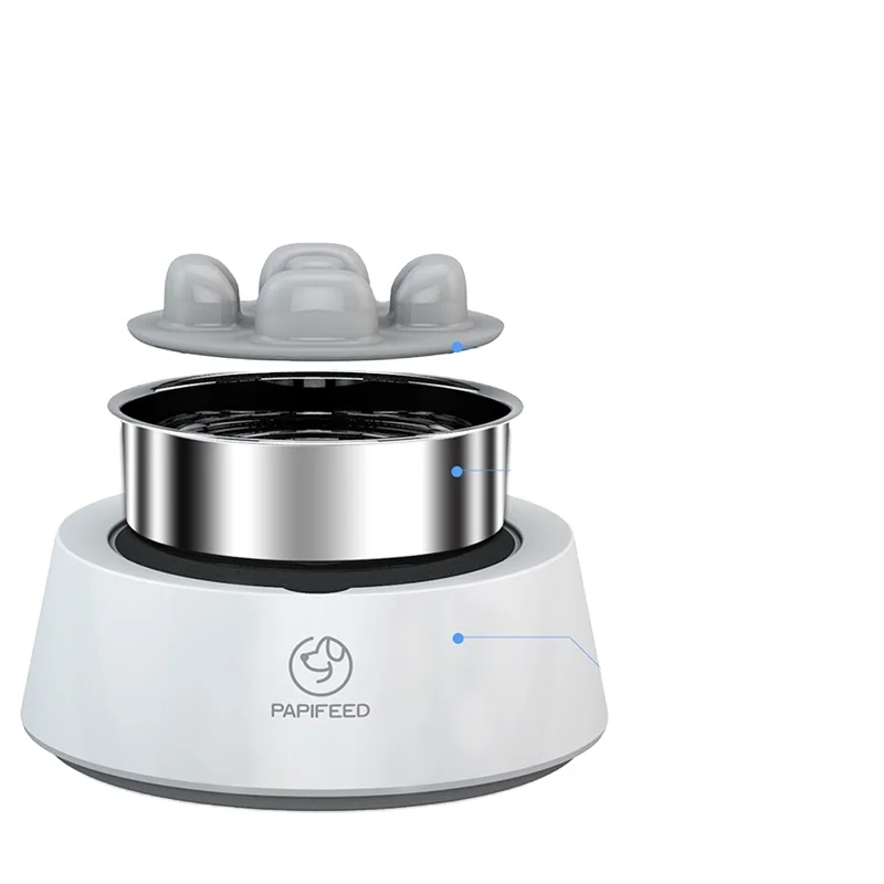 Custom Classic Plastic Stainless Steel Lcd Display Smart Weighing Dog Cat Pet Slow Feeder Food Bowl