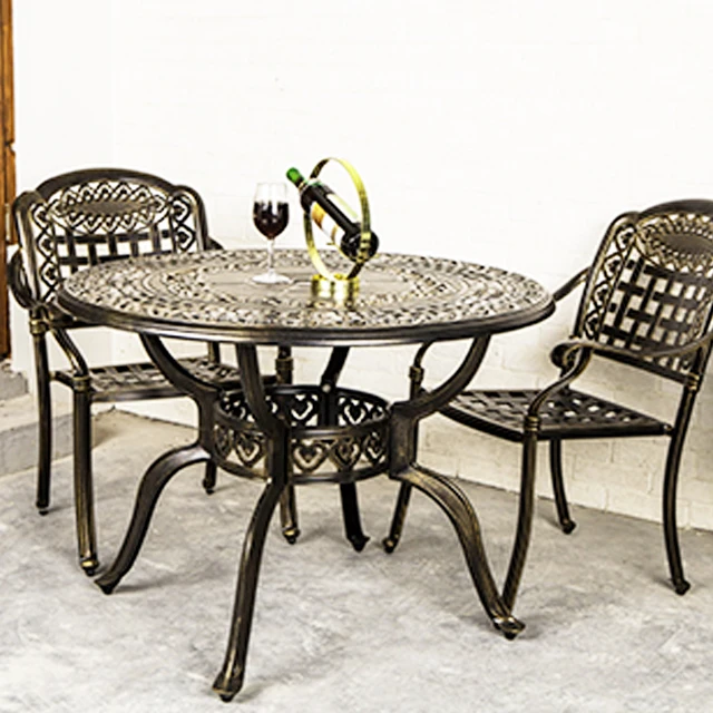 Kunkun Modern Aluminium Table Dining Set Garden Furniture Leisure Restaurant Outdoor Tables And Chairs