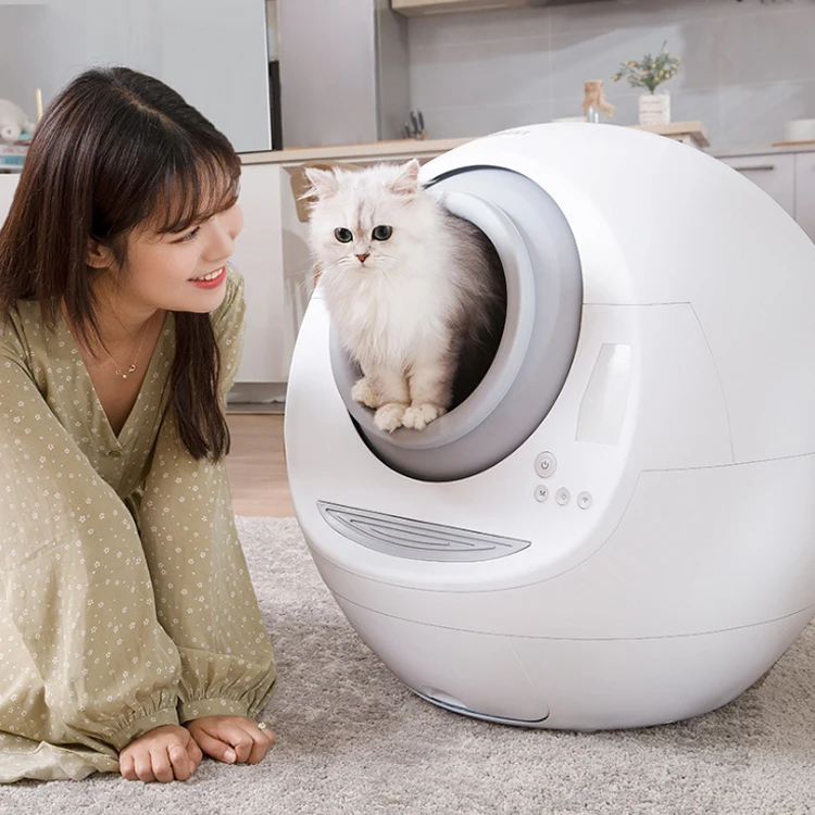  Fully Enclosed To Prevent External Splash Electric Intelligent Cat Toilet Self Clean Cabinet Litter Automatic