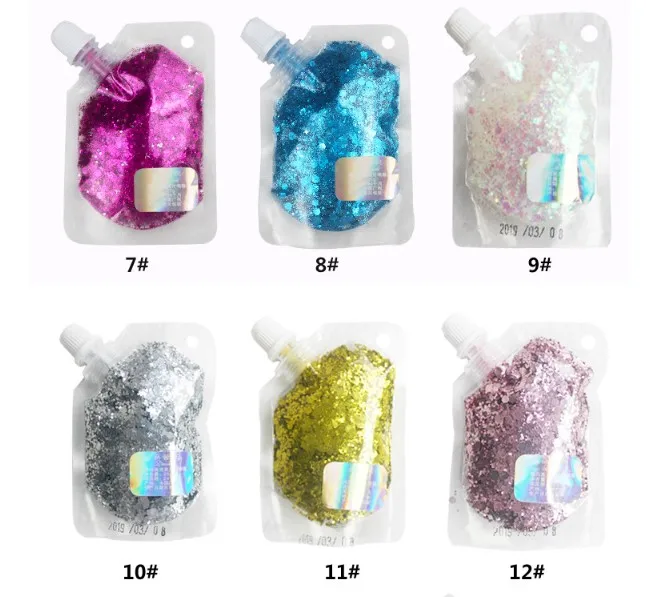 OEM крупные блестки, праздничная Косметика с блестками для лица, тела, ногтей