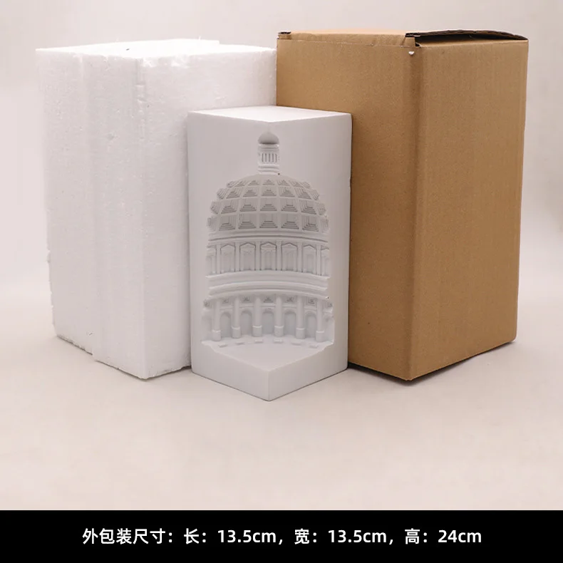 Architecture Model Roman Pantheon Dome Column Greek Temple Building Home Decoration Plaster Handicraft Props Resin Sculpture