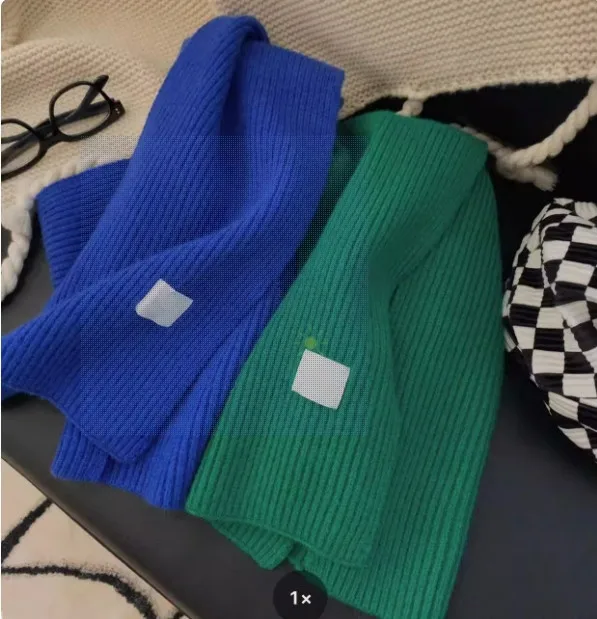 Китайский завод Модный популярный оптовая продажа индивидуальный дизайн однотонный Зимний Длинный Простой Женский вязаный шарф