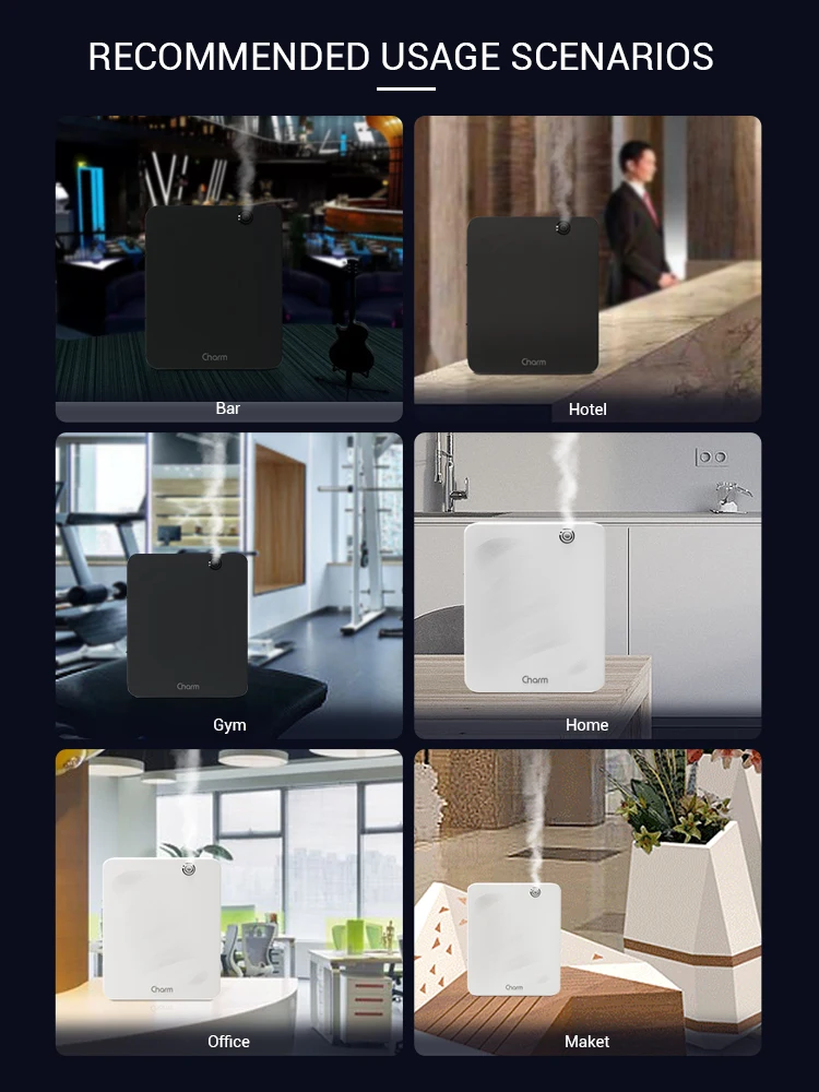 Direct Factory CH119 Smart Wall Mount Waterless Aroma Diffuser Fragrance Scent Air Essential Oil Diffuser for Hotel