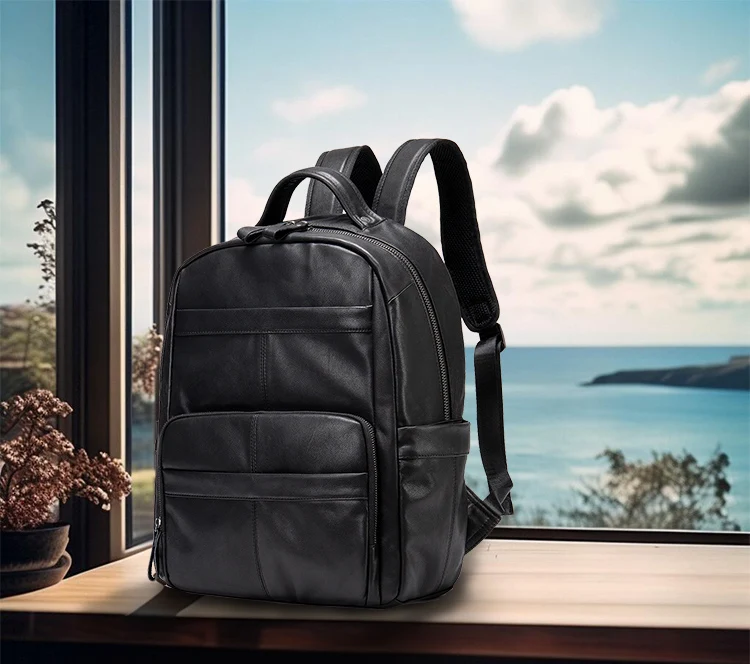 Кожаный рюкзак для ноутбука