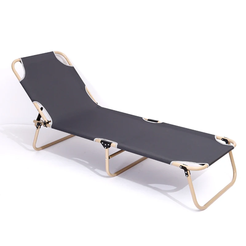 Outdoor Wholesale Portable Camping Folding Bed Adjustable Folding Beach Lounge Bed