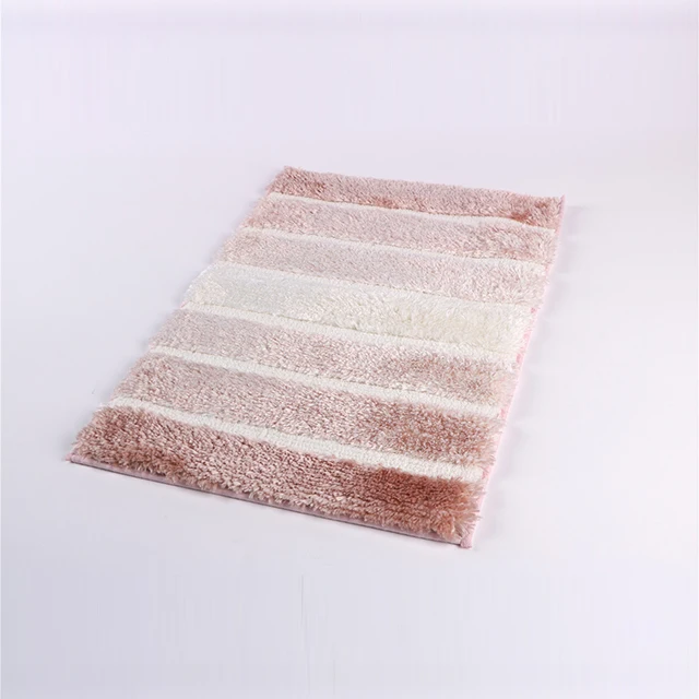 AZO High quality waterproof anti slippery hotel shower bathroom rug microfiber non slip bath mat set