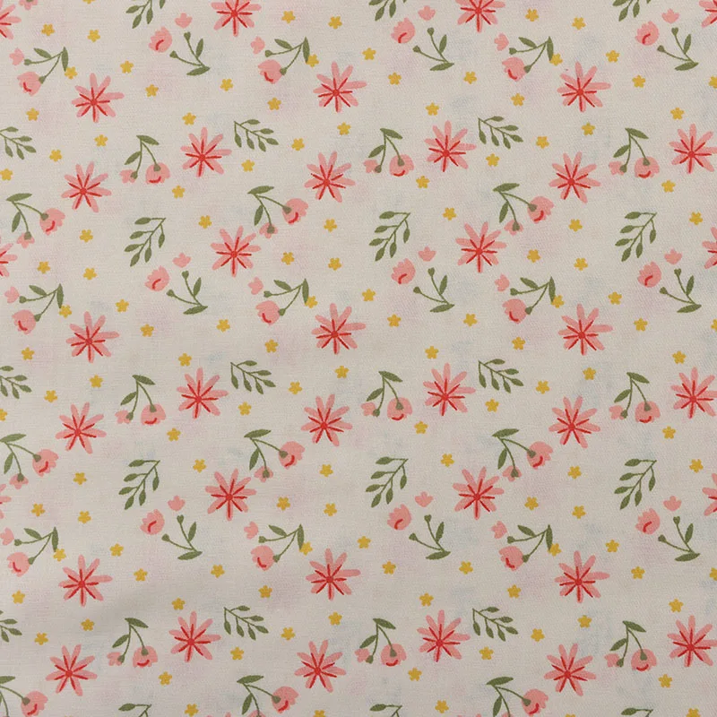 MOQ 1 meter popular ladies plain 100%cotton printed floral twill weave fabric for children Print dress Kids Cartoon Fabric