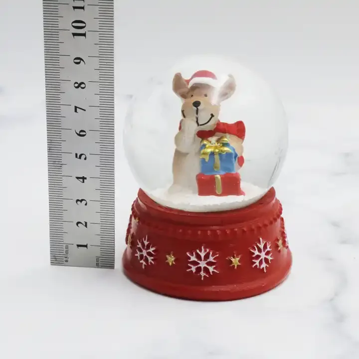 2024 Christmas decoration new snowing resin snowball lovely elk Christmas snowball