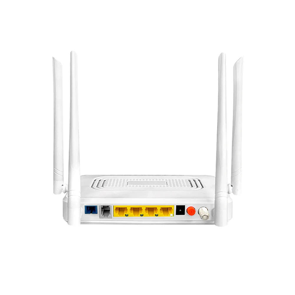 Good price ONU EPON 4GE+1POTS+WiFi+CATV+1USB XPON English firmware Built in RF CATV module