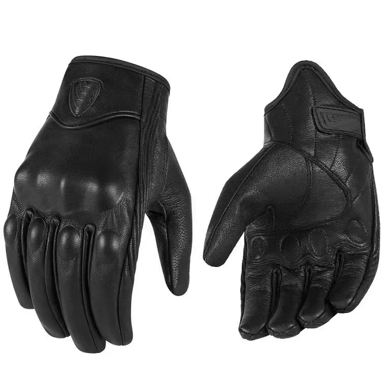 newest Women Retro Leather Motorcycle Riding Gloves Touch Screen Motocross Racing Gloves Bike Bicycle Off road Gloves